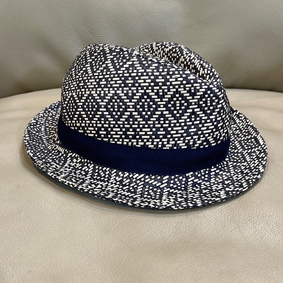 Lucky Brand Accessories - Lucky Brand black and white diamond weave fedora